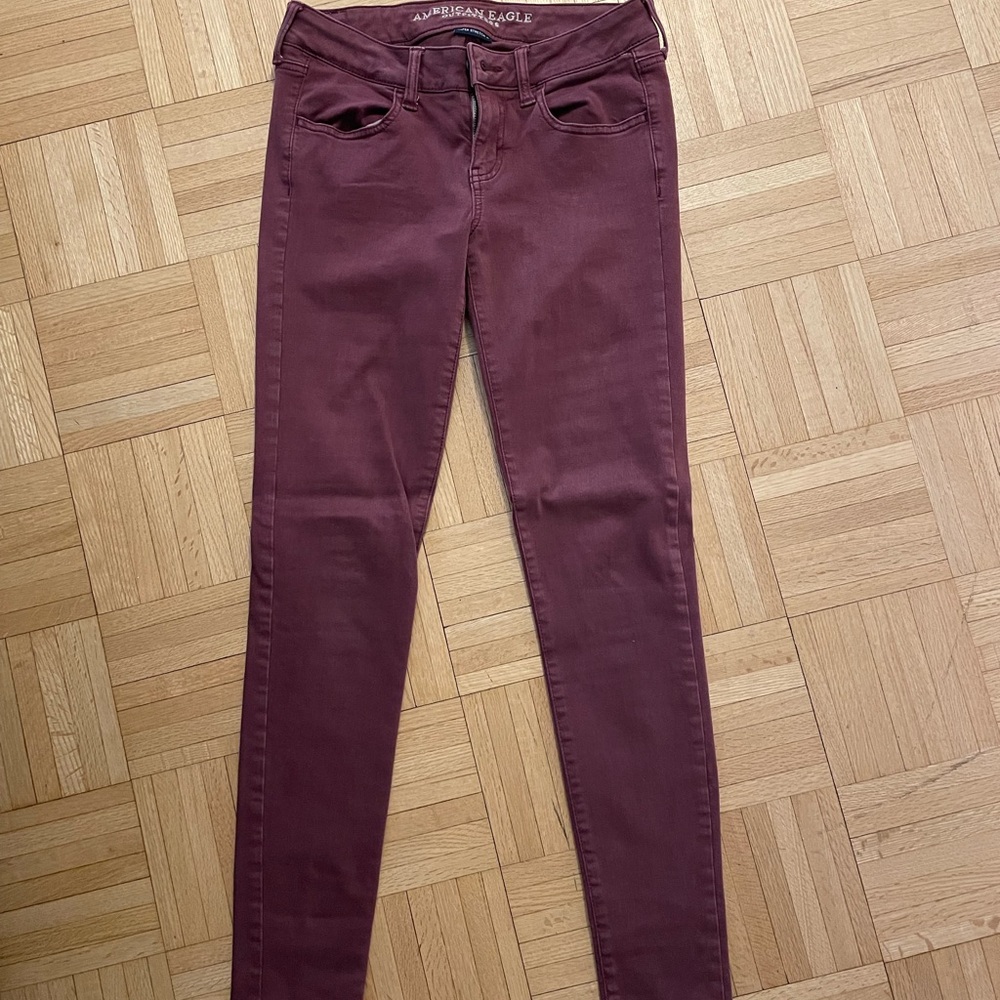 American Eagle Outfitters Women's Burgundy Jeans
